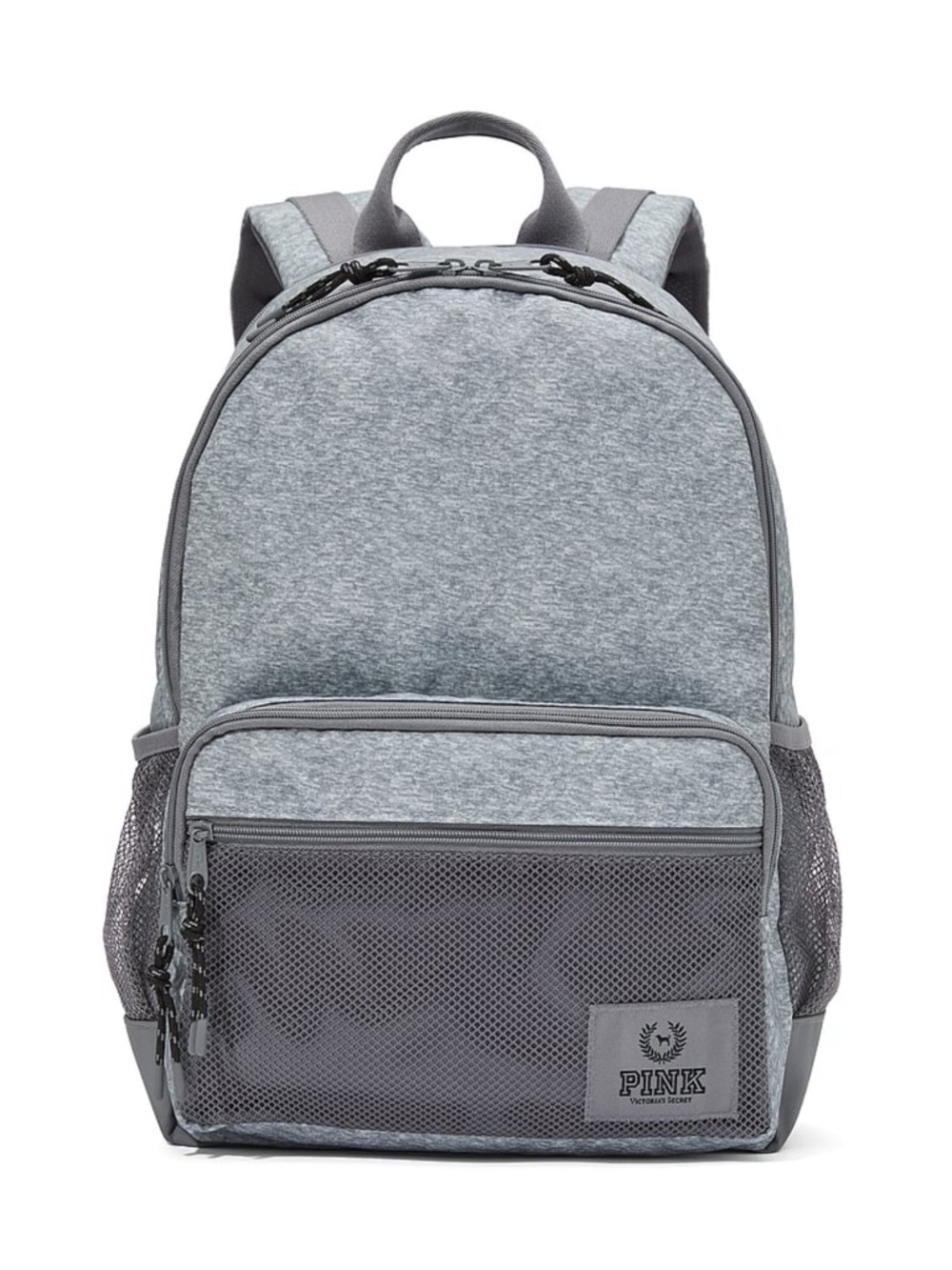 PINK Victoria's Secret Heather Gray Backpack with Mesh Pocket